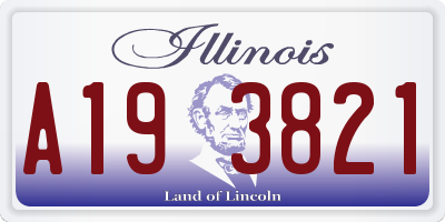 IL license plate A193821
