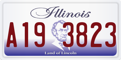IL license plate A193823