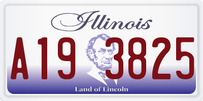 IL license plate A193825