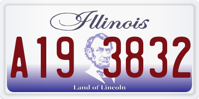 IL license plate A193832