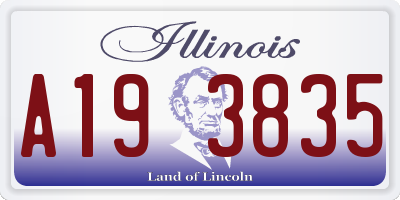IL license plate A193835