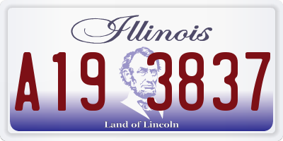 IL license plate A193837