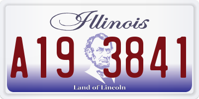 IL license plate A193841