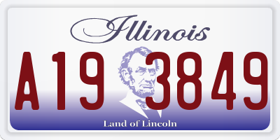 IL license plate A193849