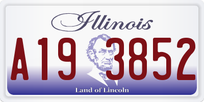 IL license plate A193852