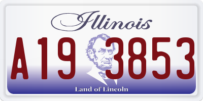 IL license plate A193853