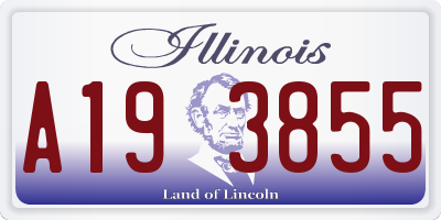 IL license plate A193855
