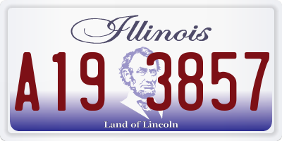 IL license plate A193857