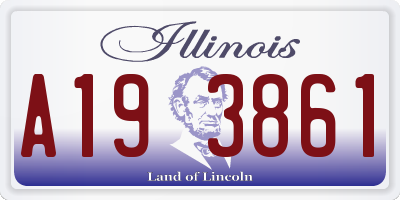 IL license plate A193861