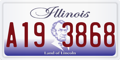 IL license plate A193868