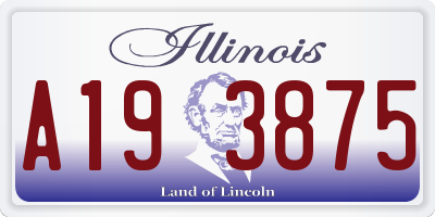 IL license plate A193875