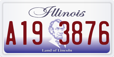 IL license plate A193876