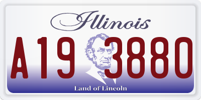 IL license plate A193880