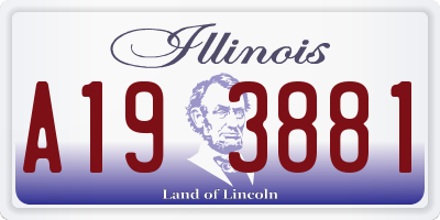 IL license plate A193881