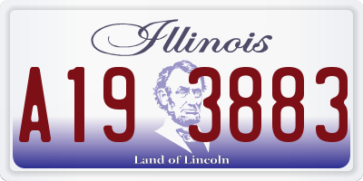 IL license plate A193883