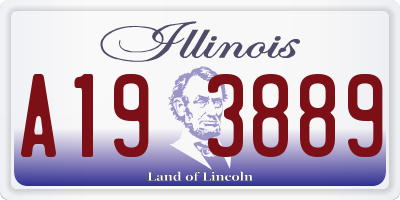 IL license plate A193889