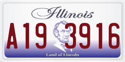 IL license plate A193916