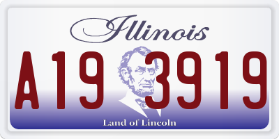 IL license plate A193919