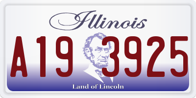 IL license plate A193925