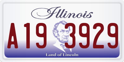 IL license plate A193929