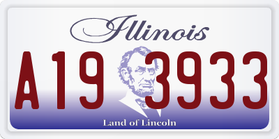 IL license plate A193933