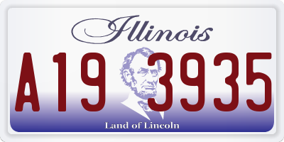 IL license plate A193935