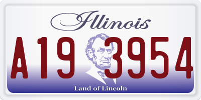 IL license plate A193954