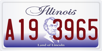 IL license plate A193965