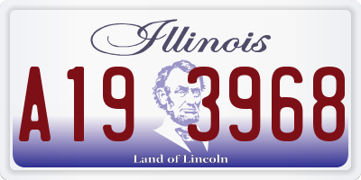 IL license plate A193968