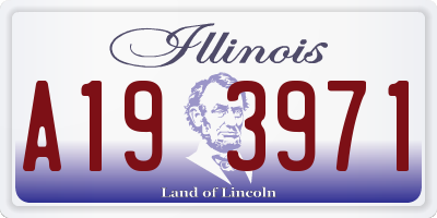 IL license plate A193971