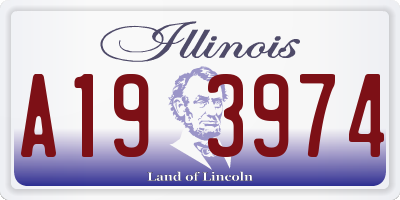 IL license plate A193974
