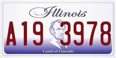 IL license plate A193978