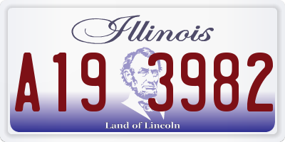 IL license plate A193982