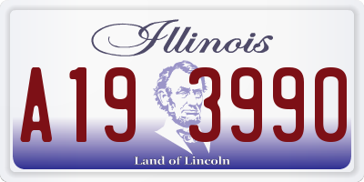 IL license plate A193990
