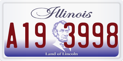 IL license plate A193998