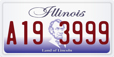 IL license plate A193999