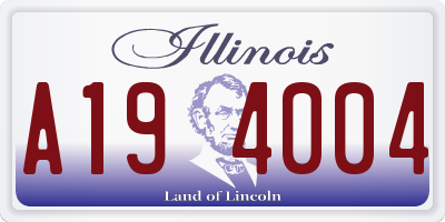 IL license plate A194004