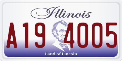 IL license plate A194005
