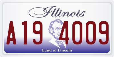 IL license plate A194009