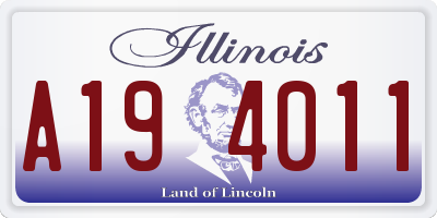 IL license plate A194011