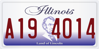 IL license plate A194014