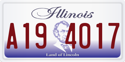 IL license plate A194017