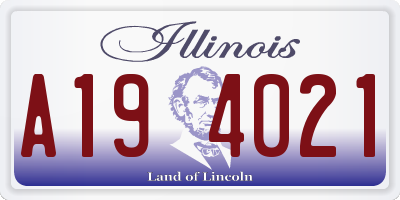 IL license plate A194021