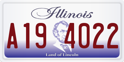 IL license plate A194022