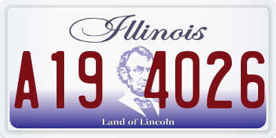 IL license plate A194026