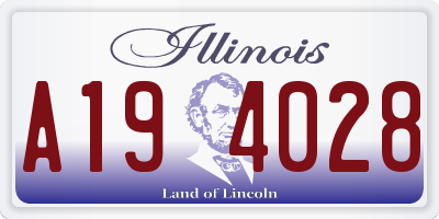 IL license plate A194028