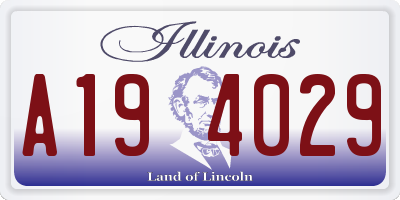 IL license plate A194029