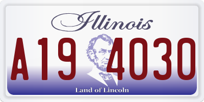 IL license plate A194030