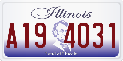 IL license plate A194031