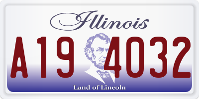 IL license plate A194032